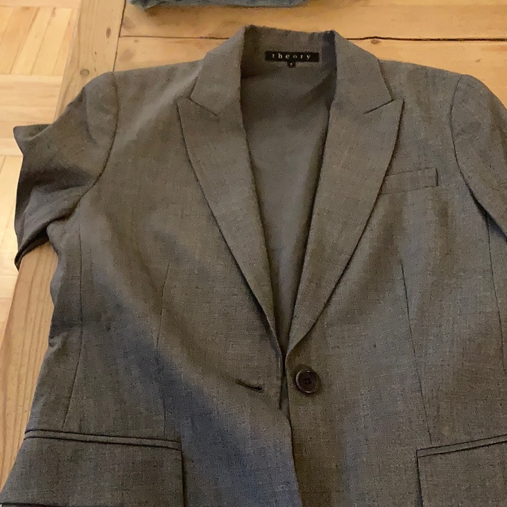 Theory Gray blazer Size 4